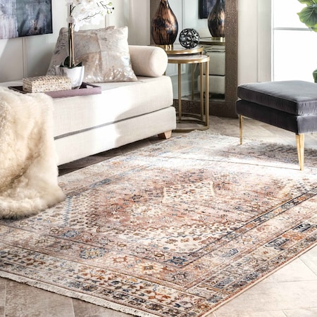 Nuloom Farley Medallion Fringe Area Rug 2ft x 3ft KHMC07C-203